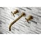 Kingston Brass Roman Tub Faucet, Antique Brass, Wall Mount KS8023BEX - alternate 3